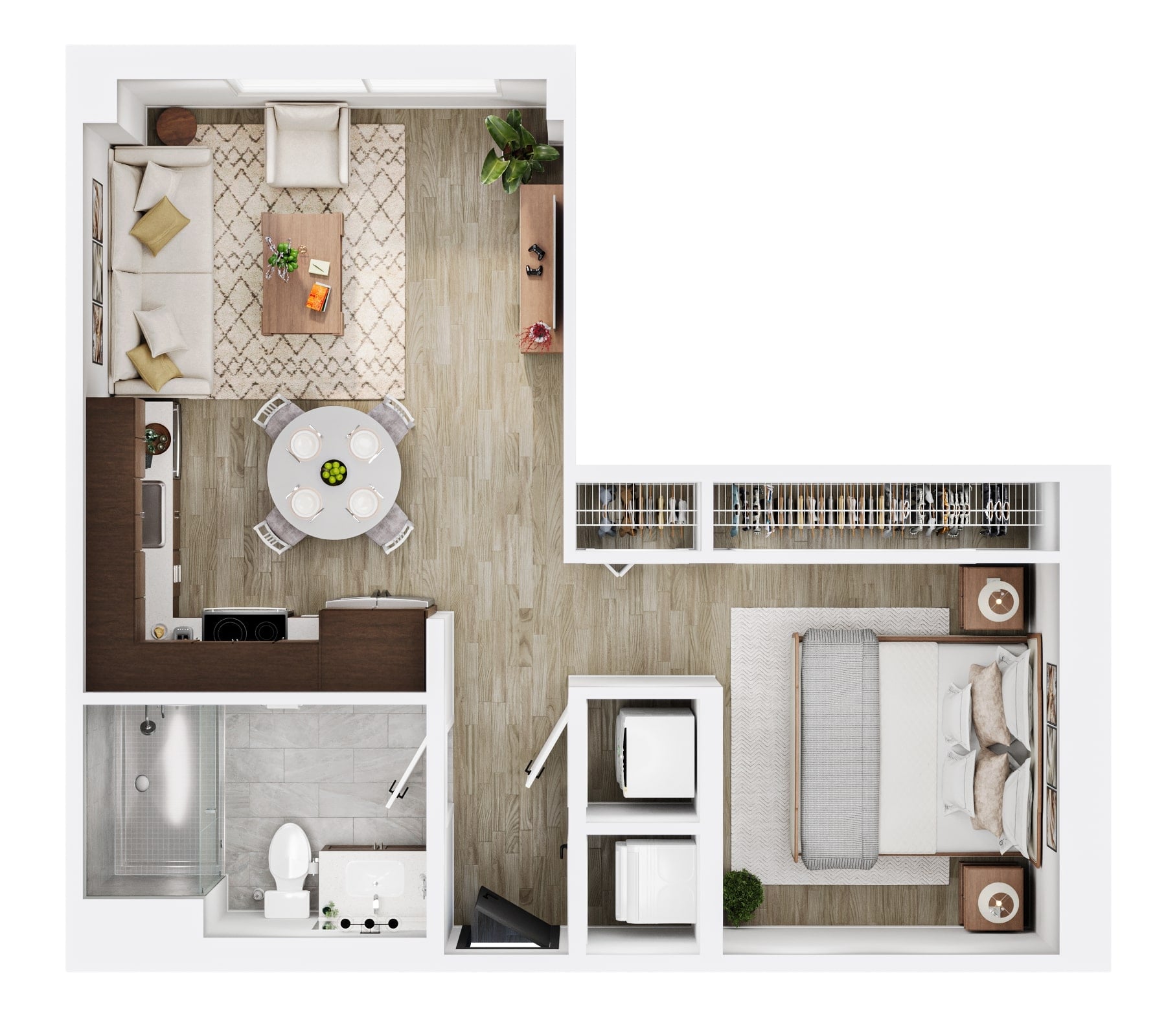 Studio Den 1 floor plan