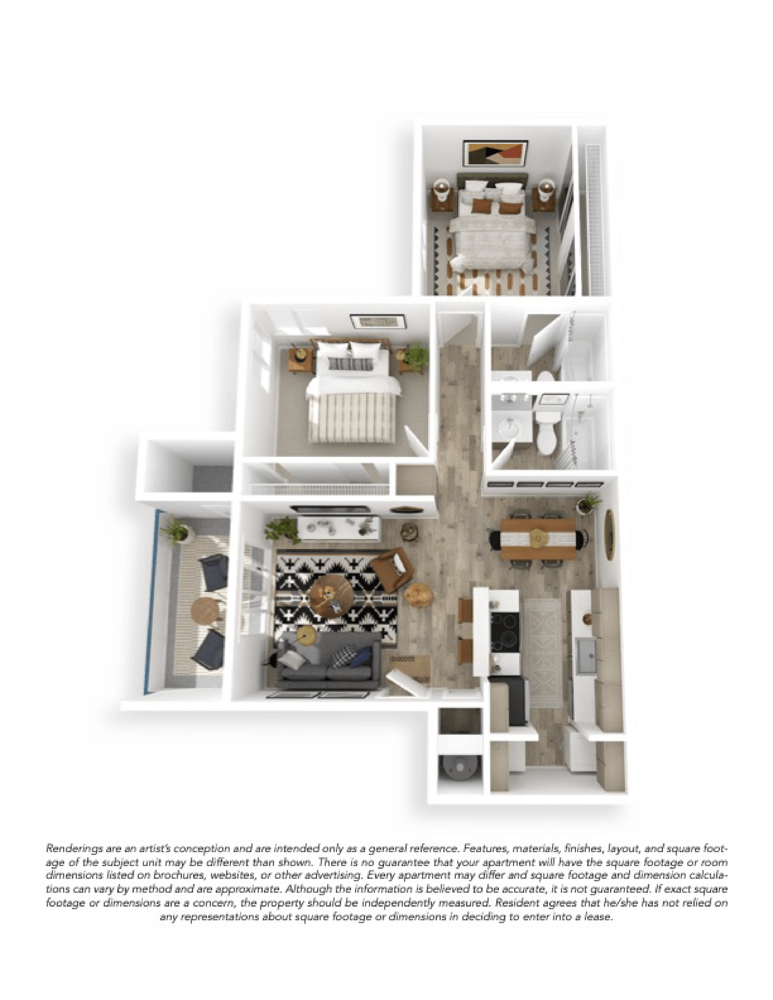 2x2 Premium floor plan