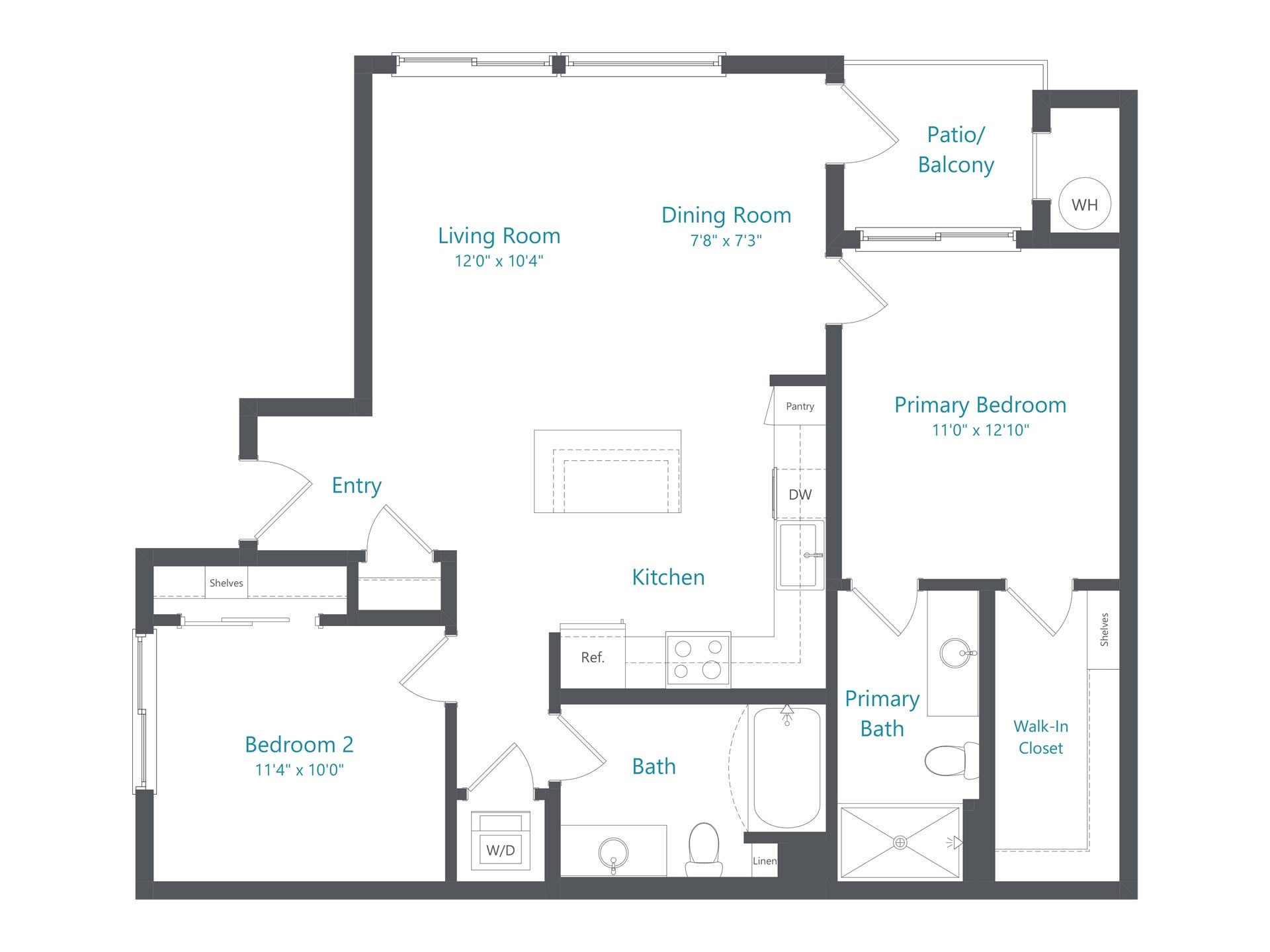 2x2-Range (B1) floor plan