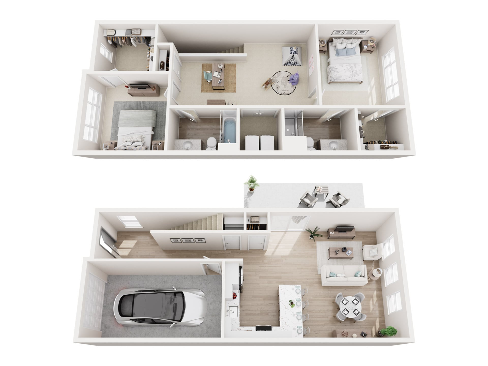 #B-1652 - 2 bedroom floorplan layout with 2 bathrooms and 1856 square feet