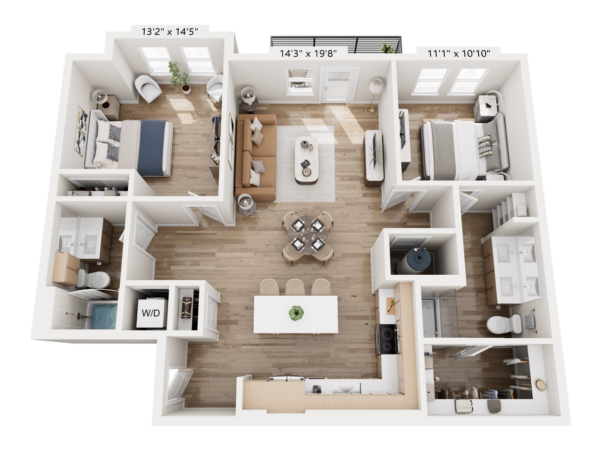 The Madison - 2B2 floor plan