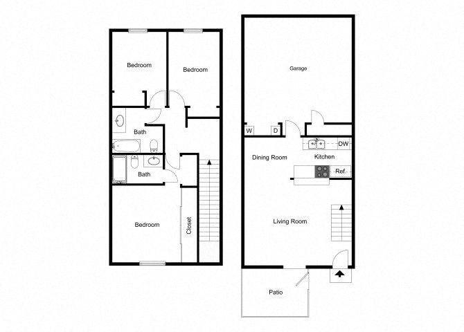 Oak floor plan