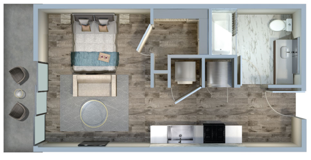 Studio-A floor plan