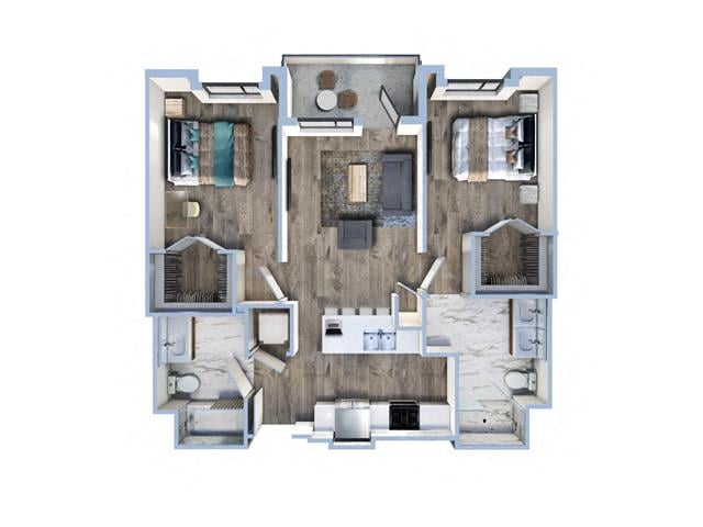 2Bed/2Bath-A2-A4 floor plan