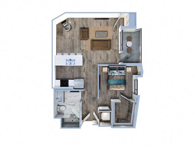 1Bed/1Bath-I1 floor plan