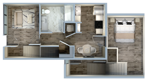 1Bed/1Bath_Loft-1BLB floor plan