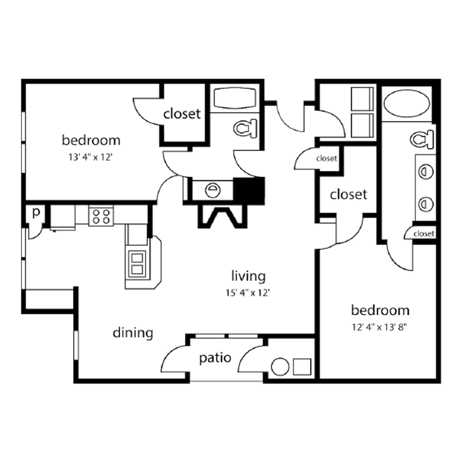 B3 -2x2 floor plan
