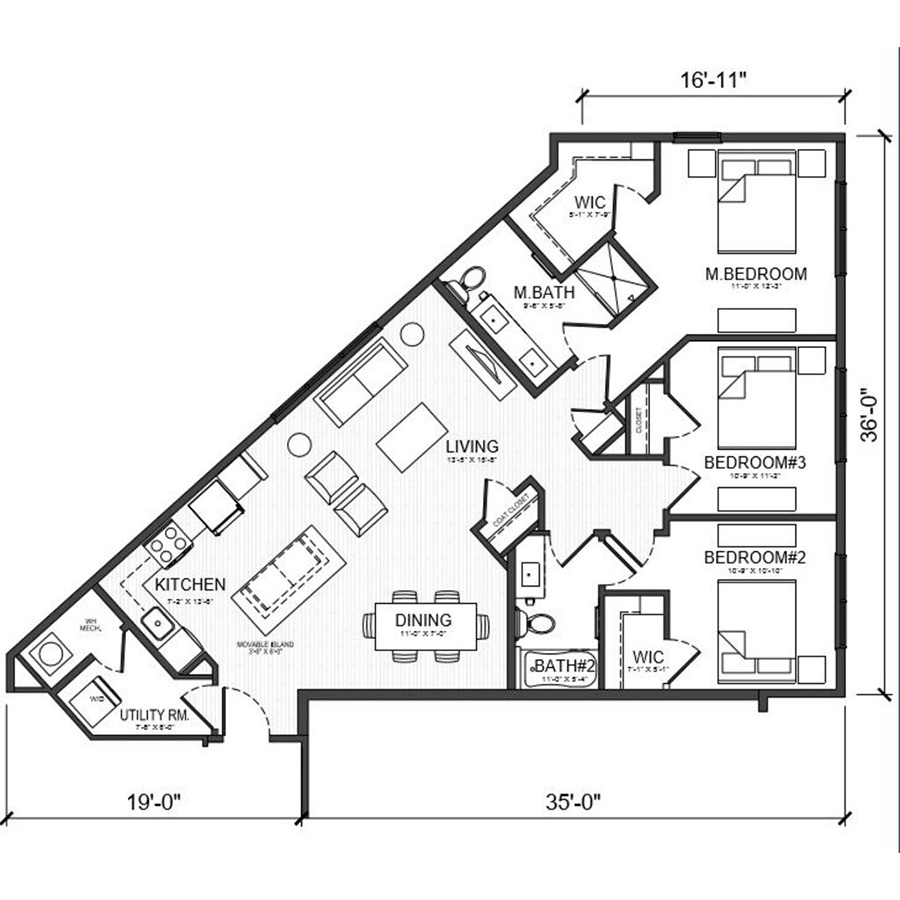 Oak floor plan
