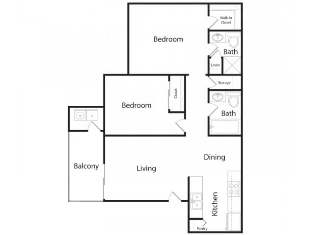 2x2 floor plan