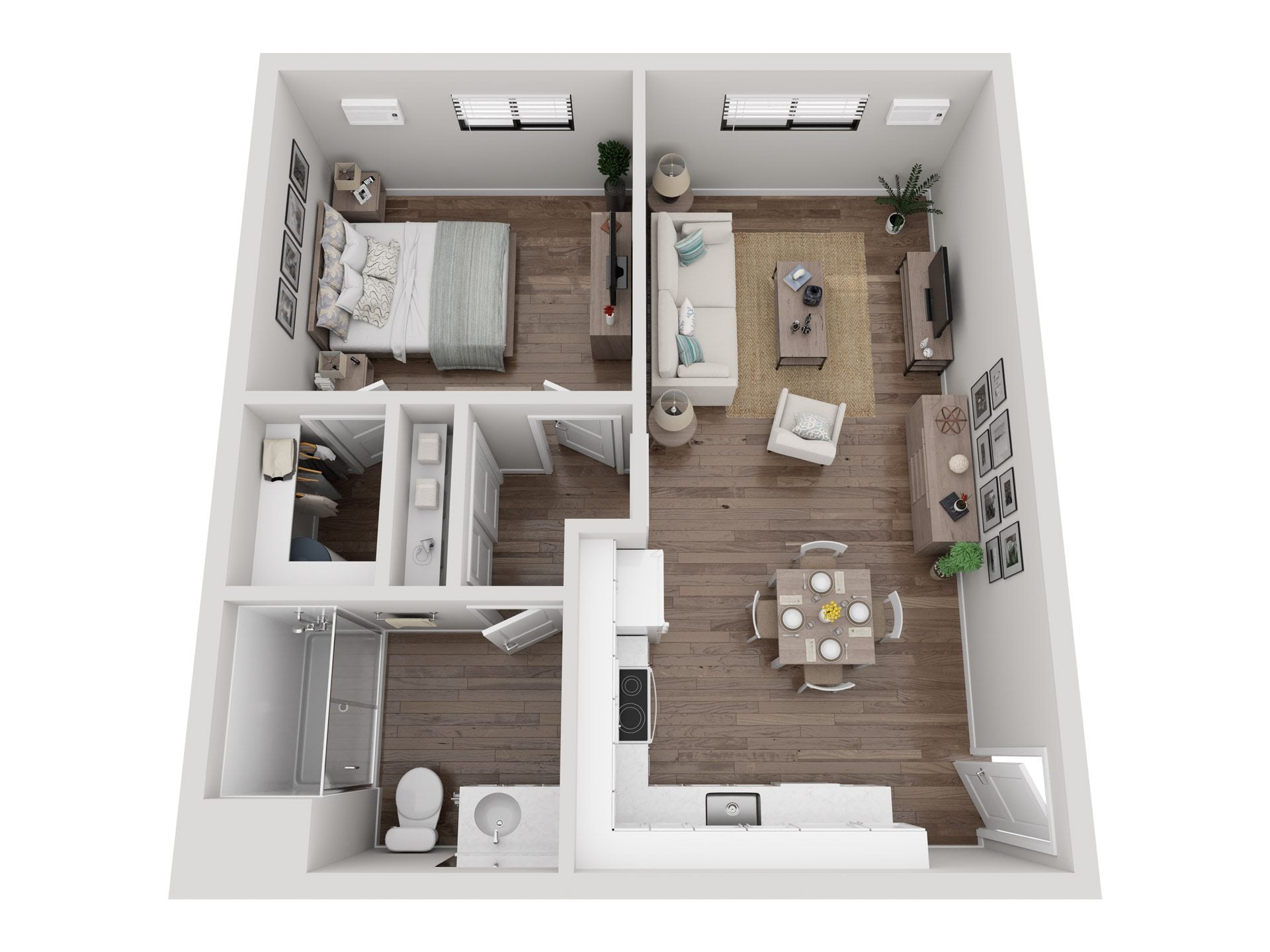 One Bedroom A floor plan
