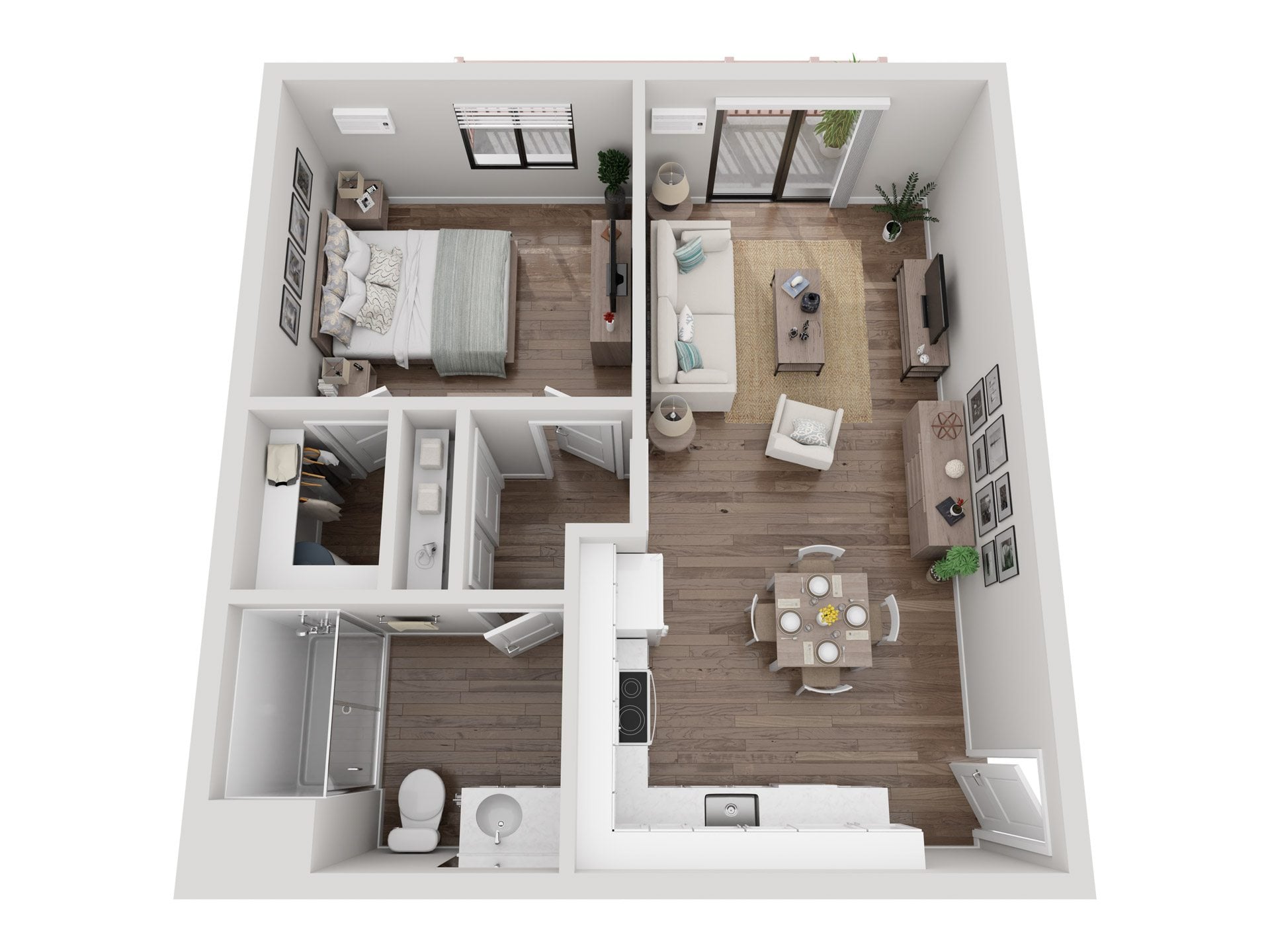 One Bedroom with Balcony floor plan