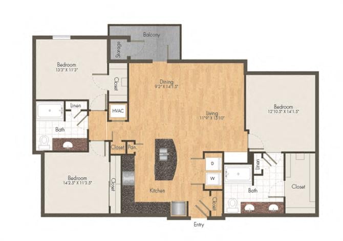 3 floor plan