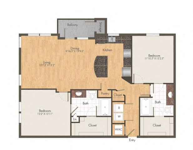 2B floor plan