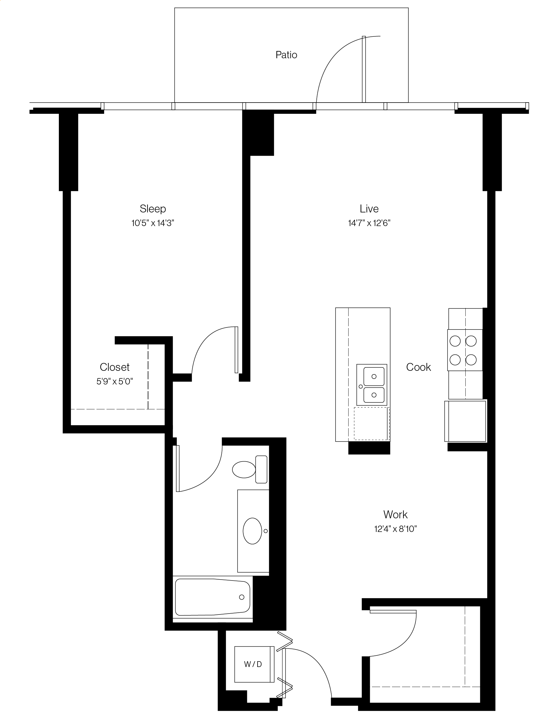 Unit 0414 floor plan