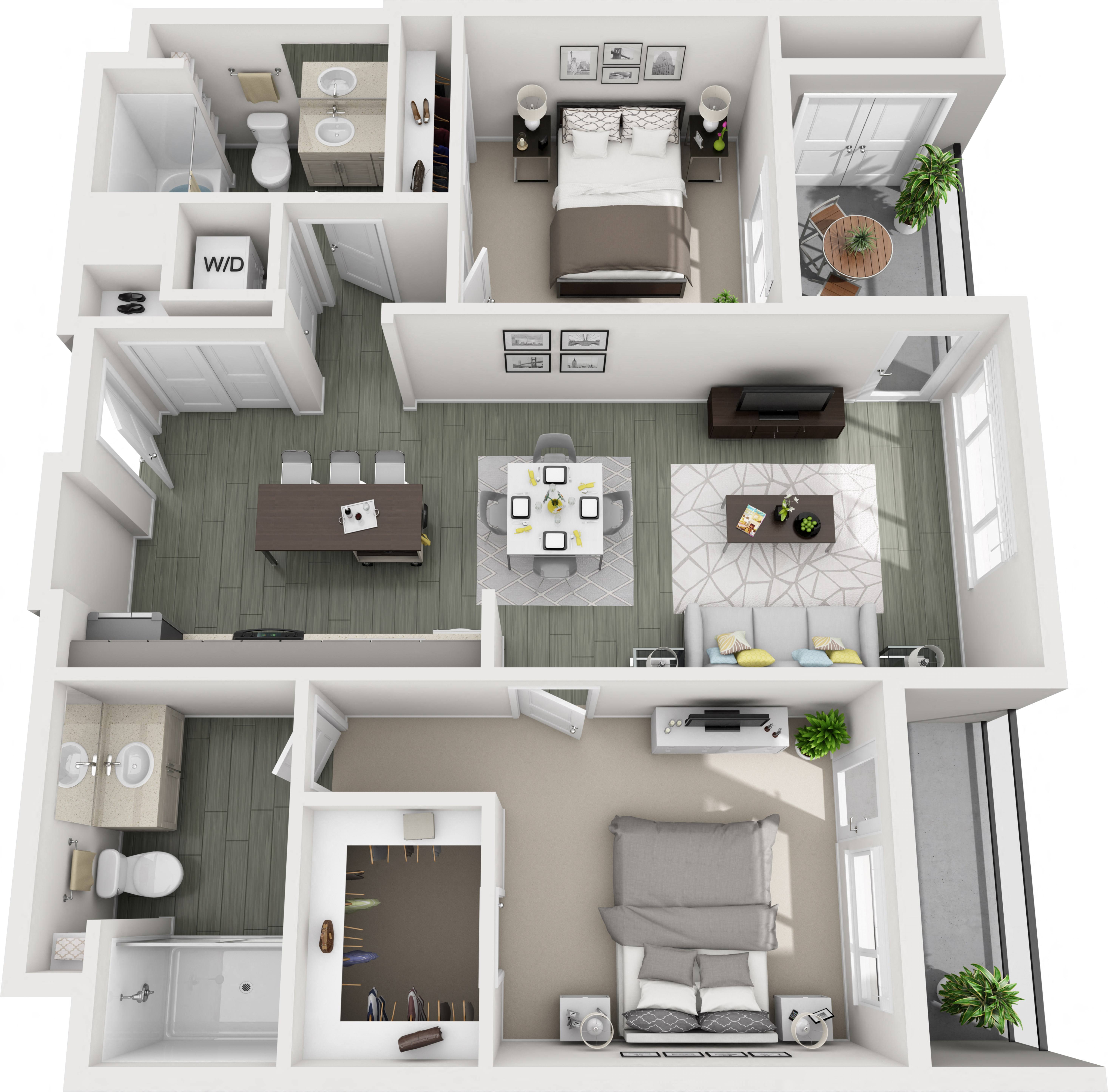 B2B (2x2) floor plan