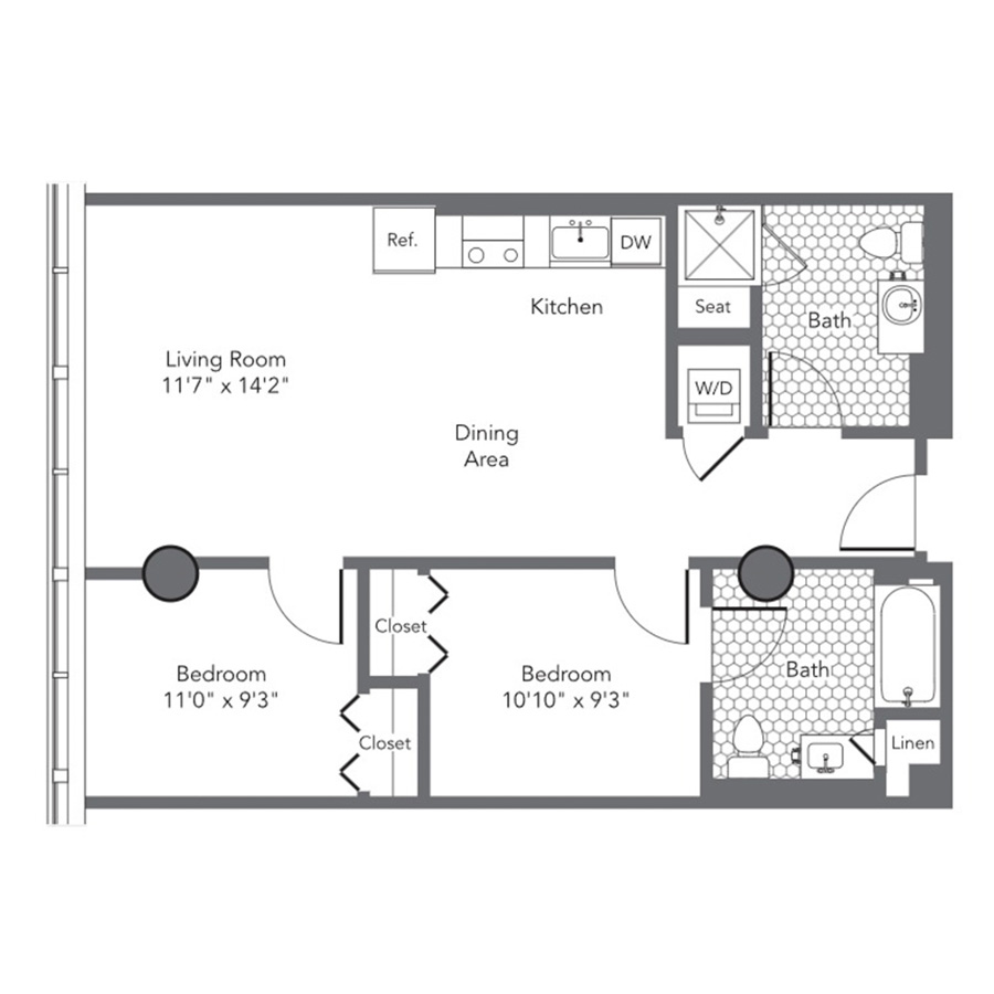 2C floor plan
