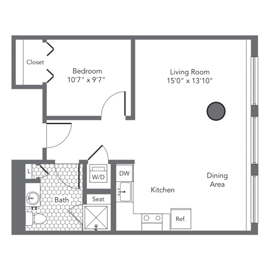 1EUF floor plan