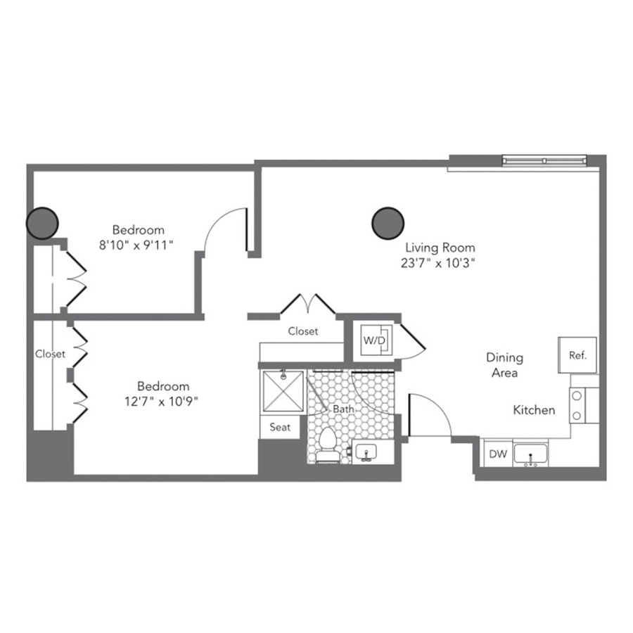 2V floor plan