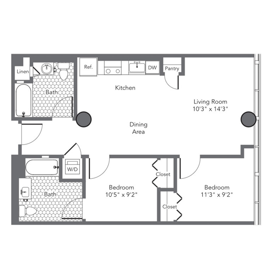 2B floor plan