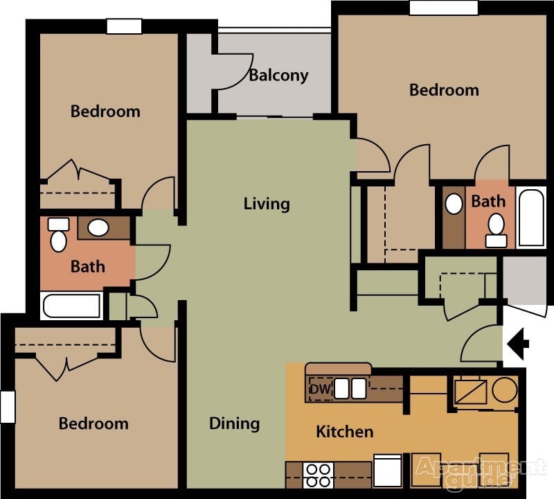 3x2 floor plan