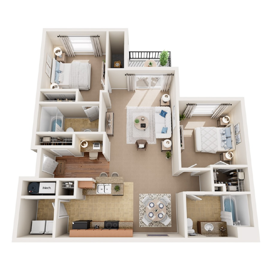 2x2s floor plan