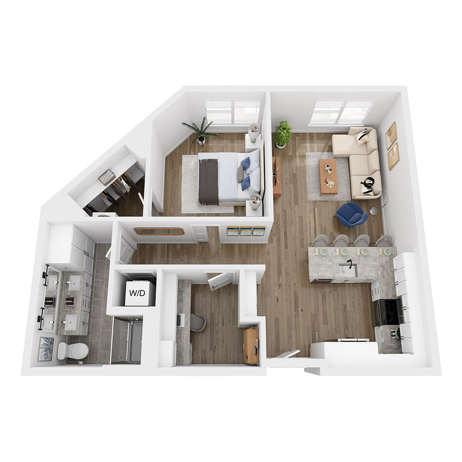 1BR+DDaff floor plan