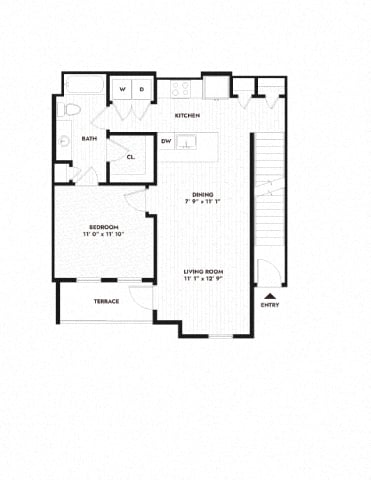 1B floor plan
