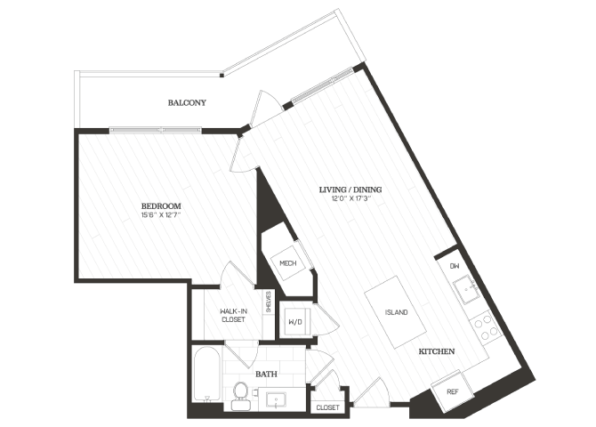 1 Bed/1 Bath-A9 floor plan
