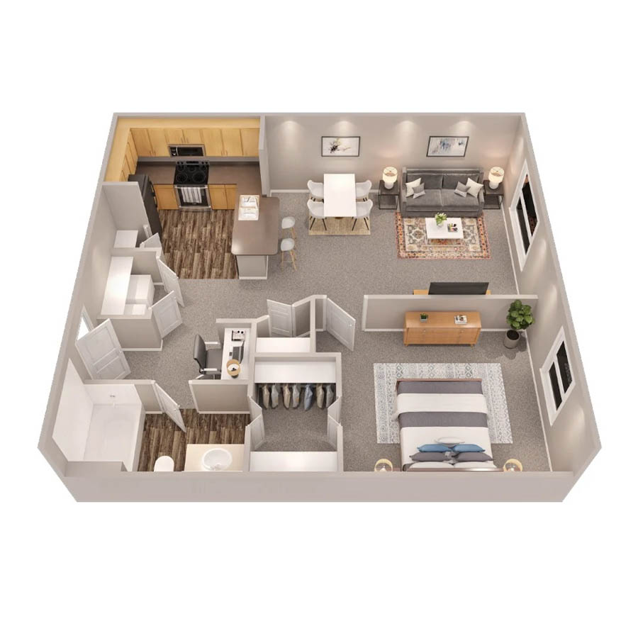 Oak floor plan