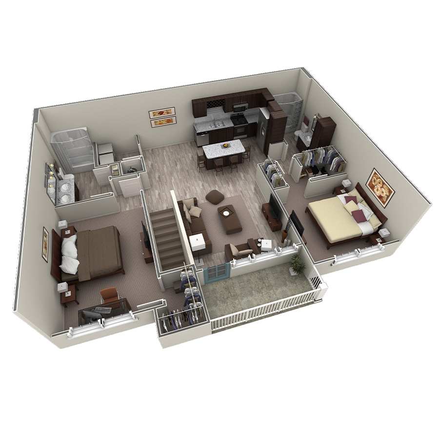 2 BR Grand Overlook floor plan