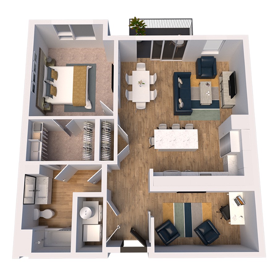 B6-Den floor plan