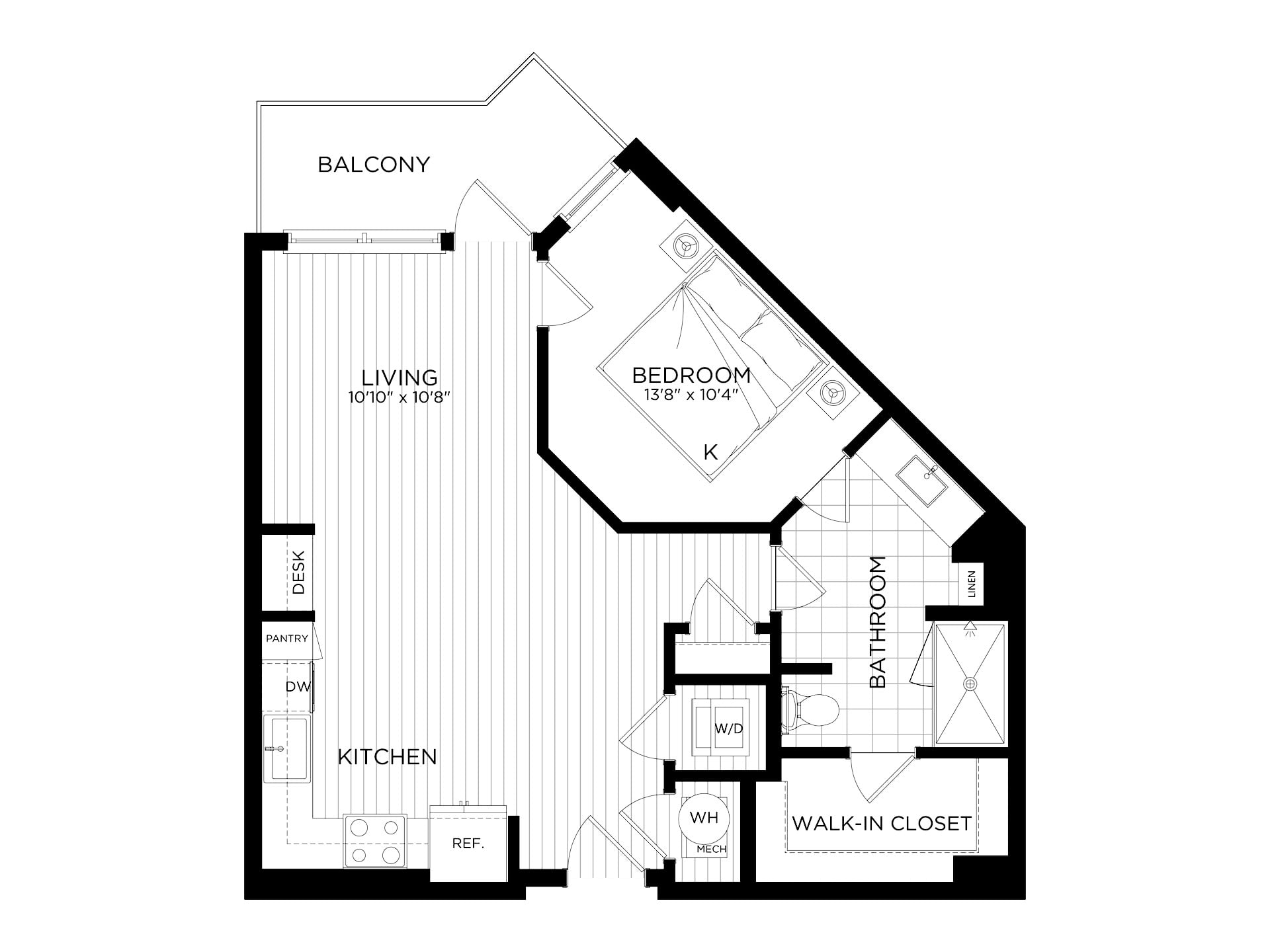 1 Bed/1 Bath-A2 floor plan