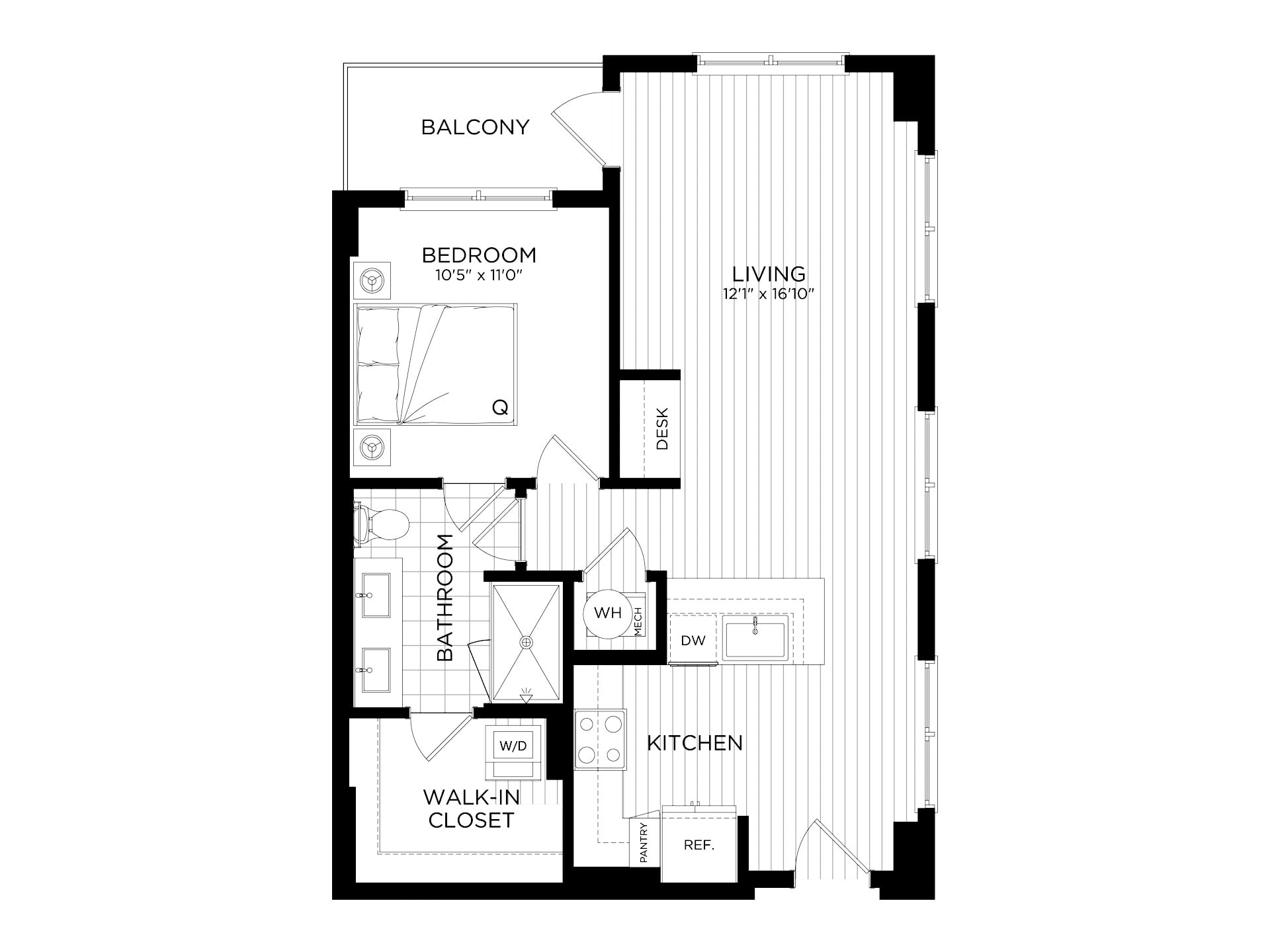 1 Bed/1 Bath-A3 floor plan