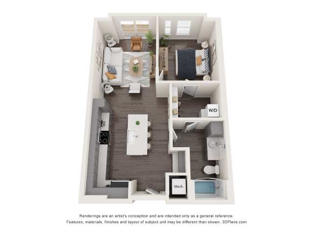 1B floor plan