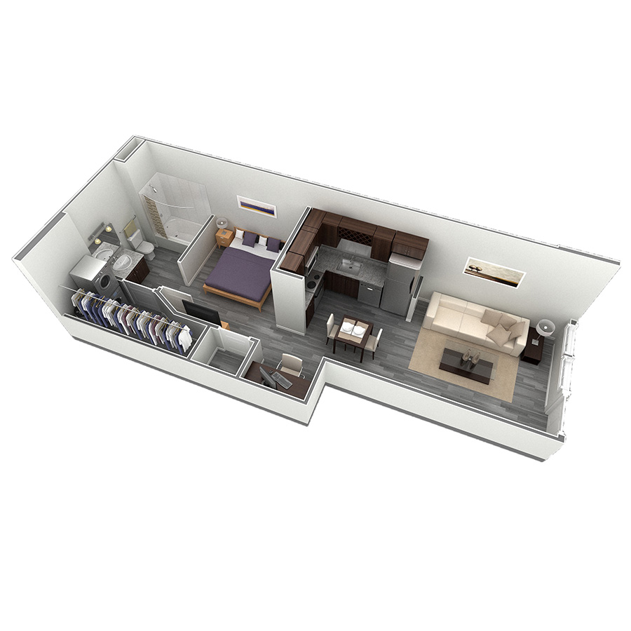 Studio Grand Courtyard floor plan