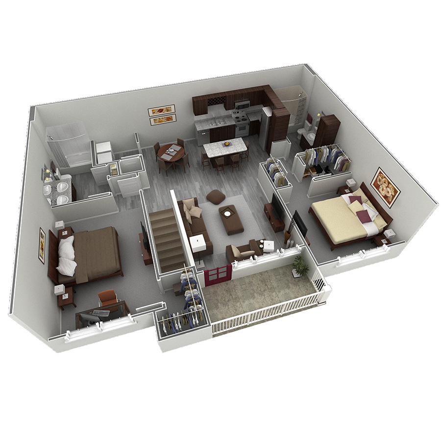 2 BR Grand Overlook floor plan