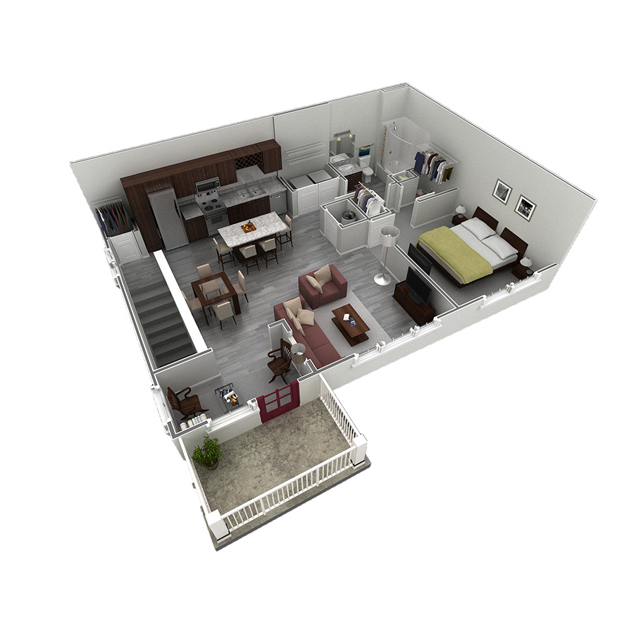 1 BR Grand Overlook floor plan