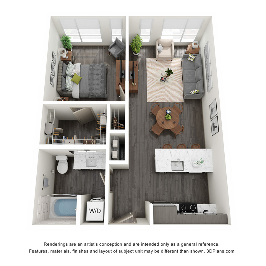 1 Bedroom A floor plan