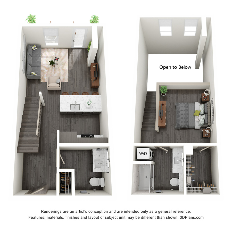 Townhome with LoftA floor plan