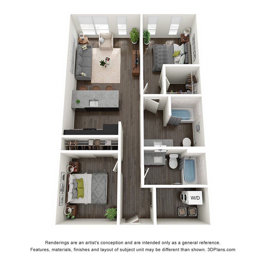 Urban 2 Bedrooms A floor plan