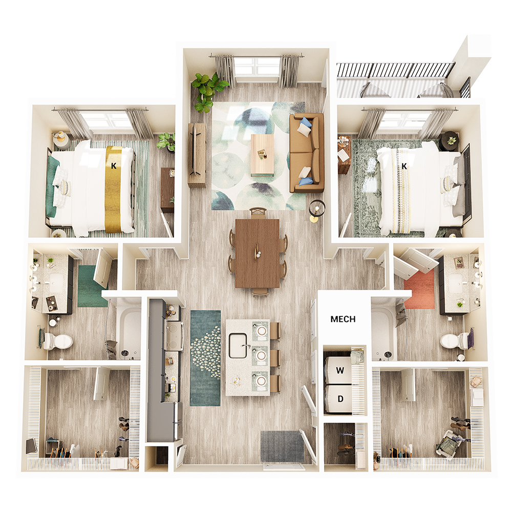 B2-2X2 floor plan