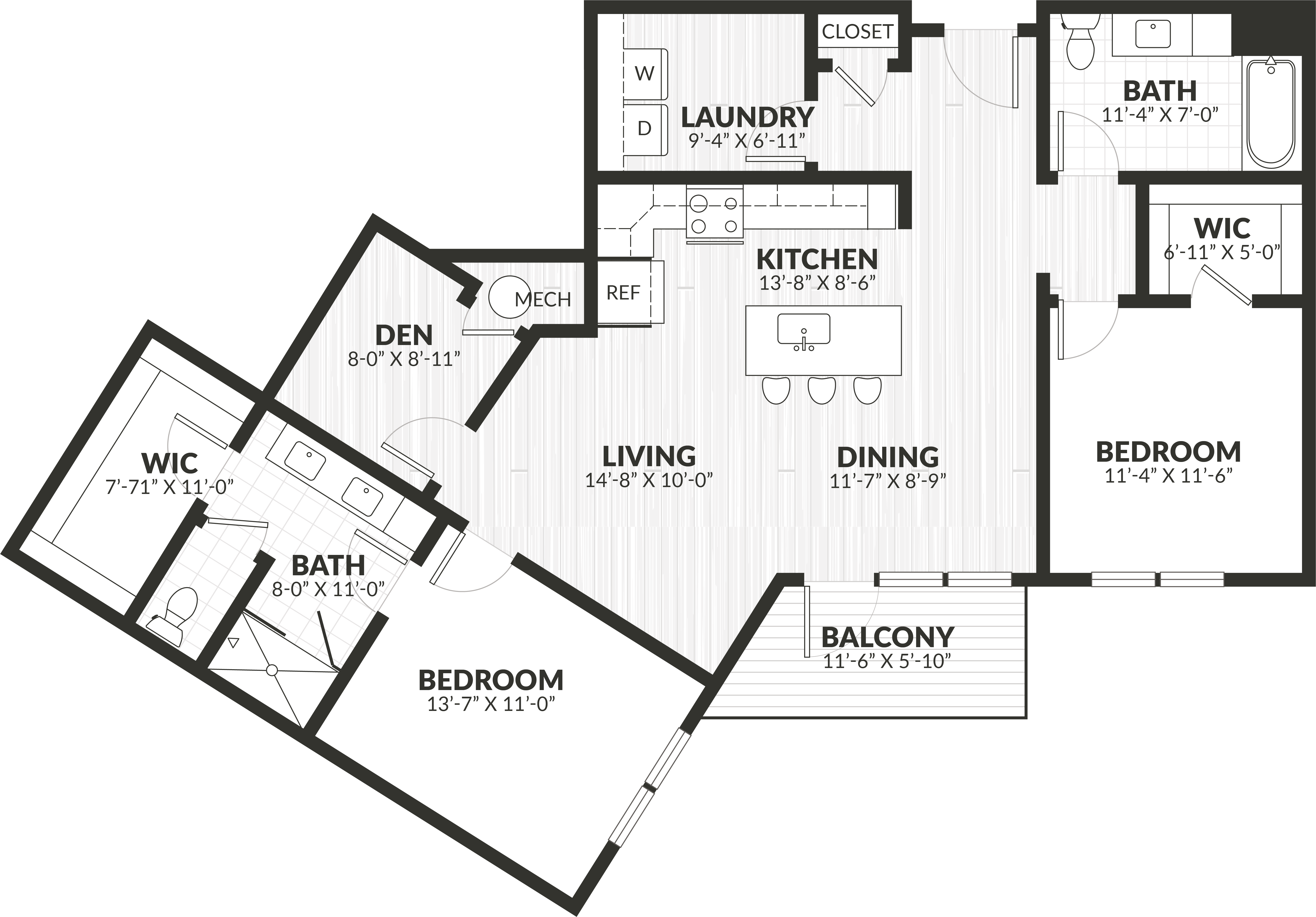 2 Bed/2 Bath Den-b6.a floor plan