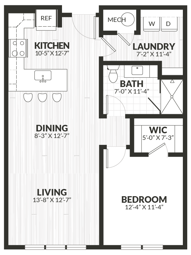 1 Bed/1 Bath-a3.1 floor plan