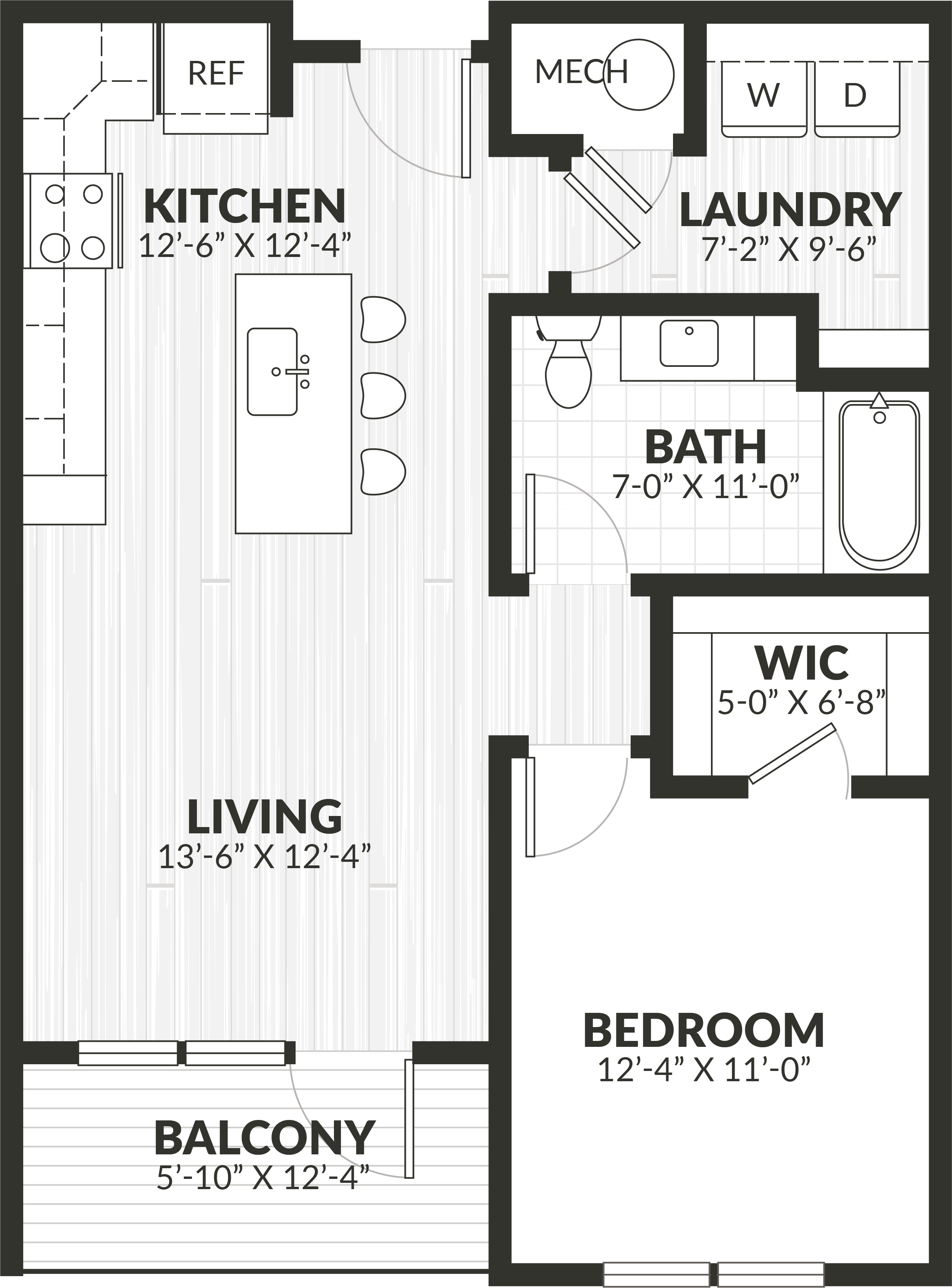 1 Bed/1 Bath-a1 floor plan