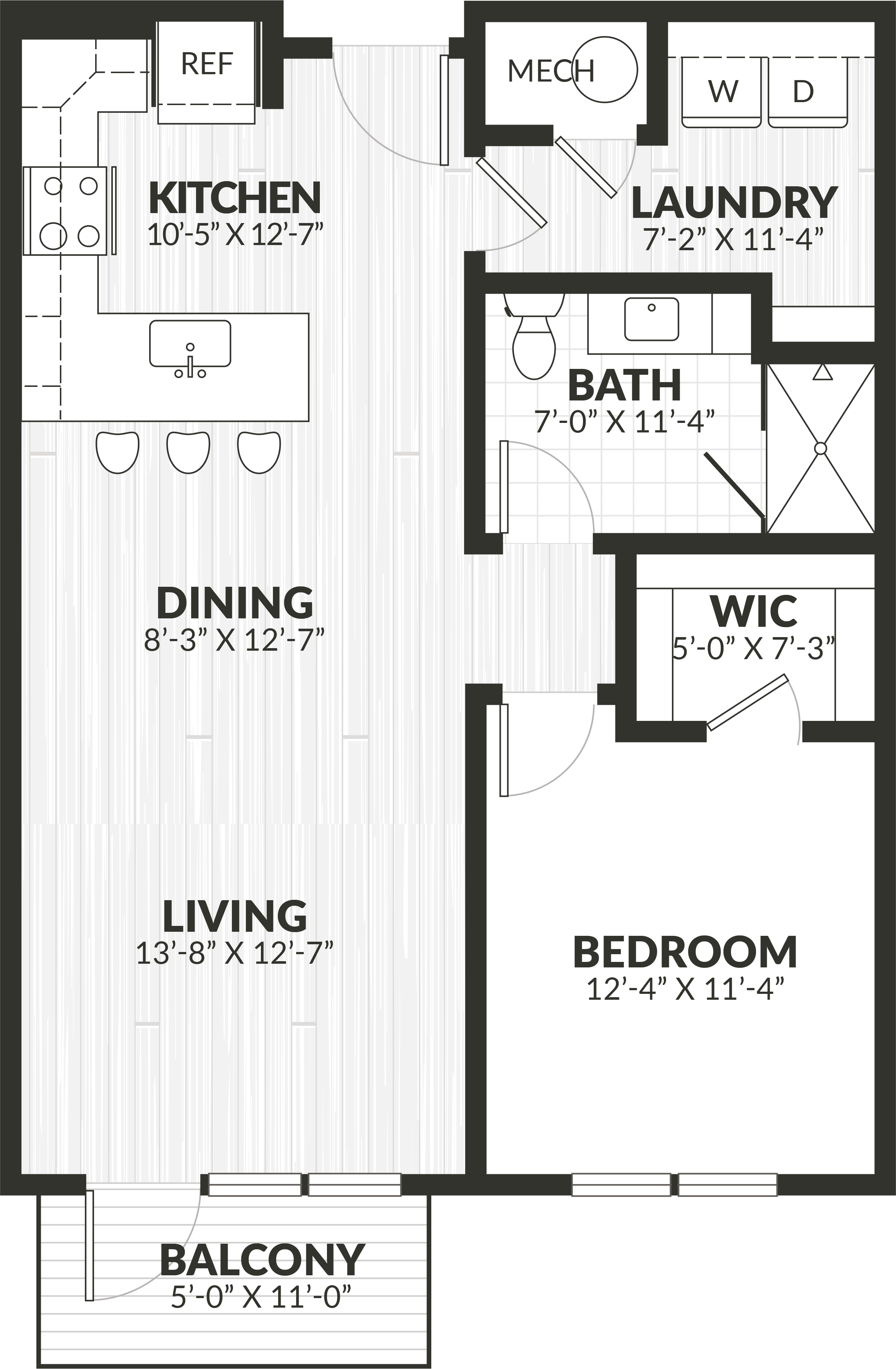 1 Bed/1 Bath-a3 floor plan