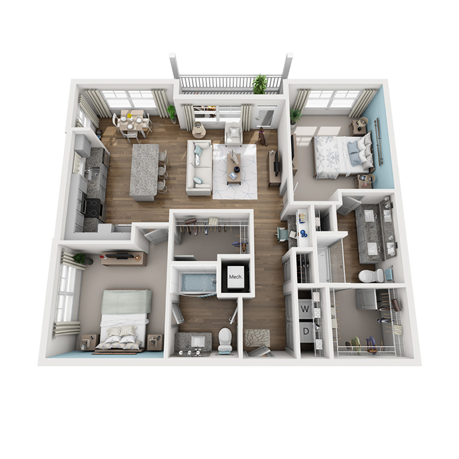 2C floor plan