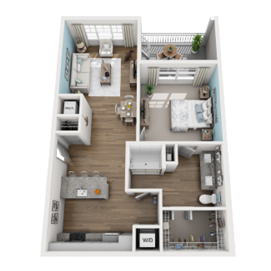 1B floor plan