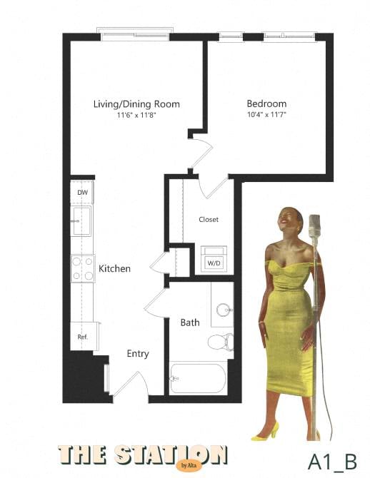 A1-B floor plan