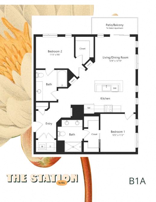 B1-A floor plan