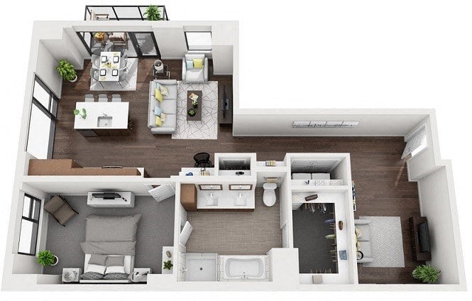 1L floor plan